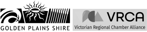 Golden Plains Shire logo and Victorian Regional Chamber Alliance logo